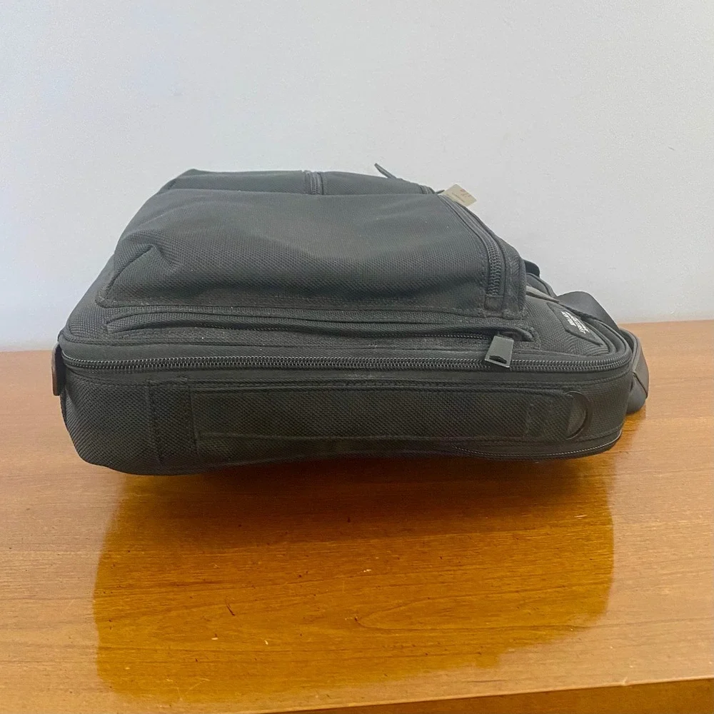 Jack Spade New York Messenger Bag Black Nylon Briefcase Laptop Business NWT